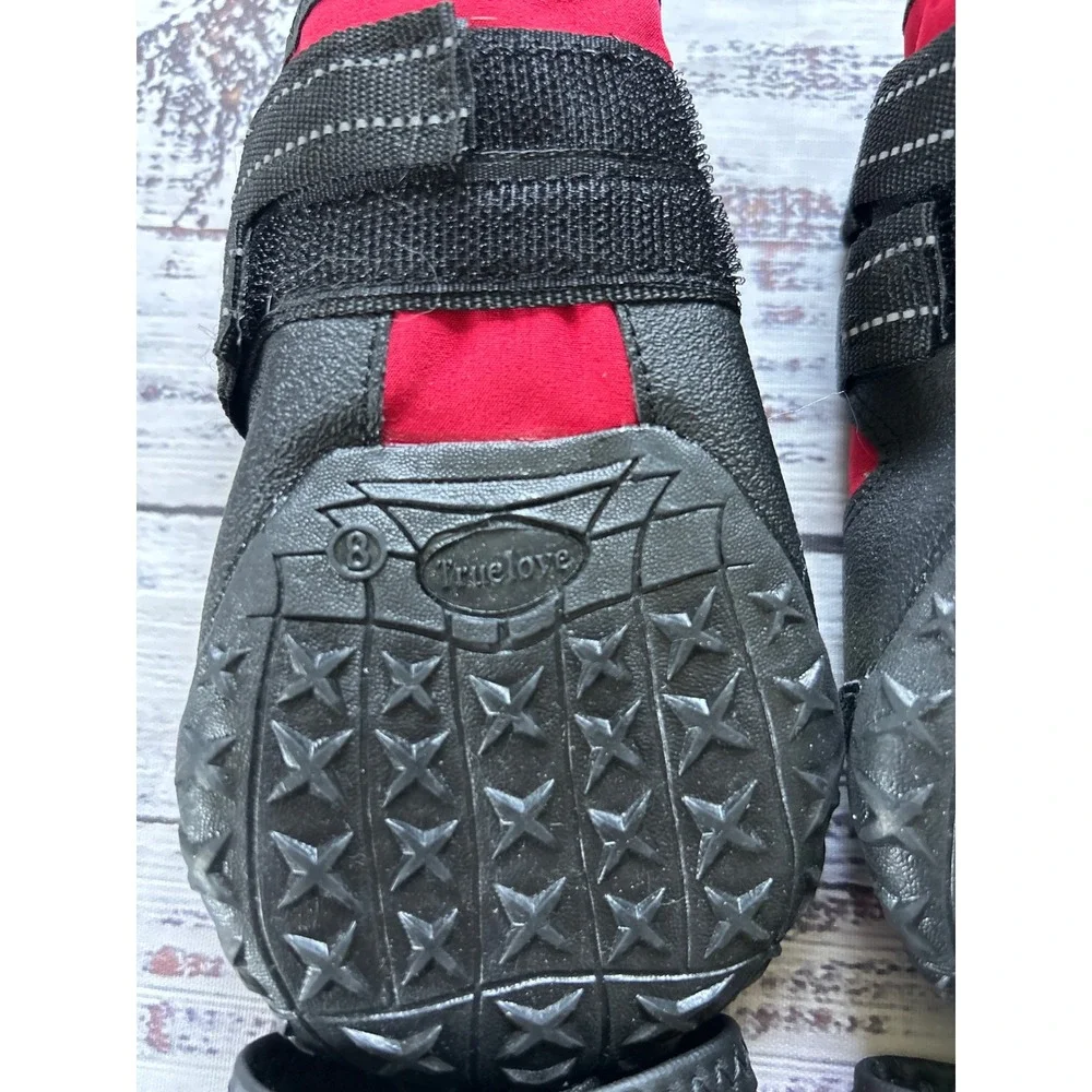Truelove Dog‎ Boots Waterproof No Skid Paw Protector Reflective Rubber Sole 8